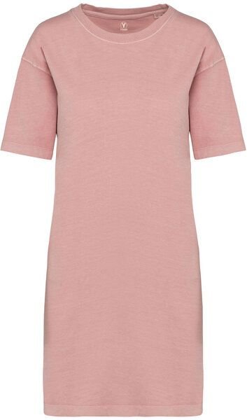 YTWOO Ausgewaschenes Damen T-Shirt Kleid aus 100% Bio-Baumwolle