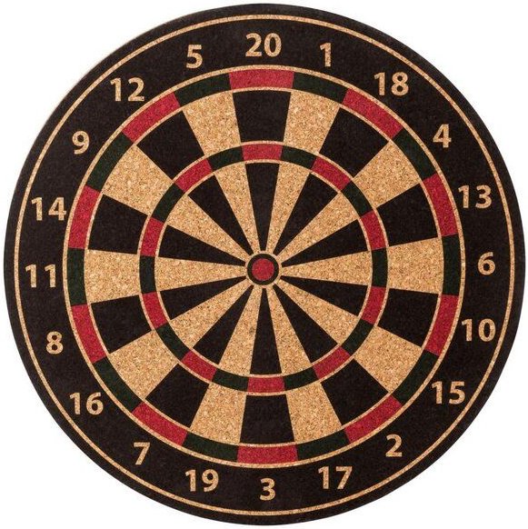 Kork-Deko Dartboard | Dartscheibe aus Kork | ∅ 45 cm