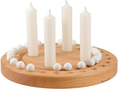 klotzaufklotz Adventskalender und Adventskranz für Stabkerzen