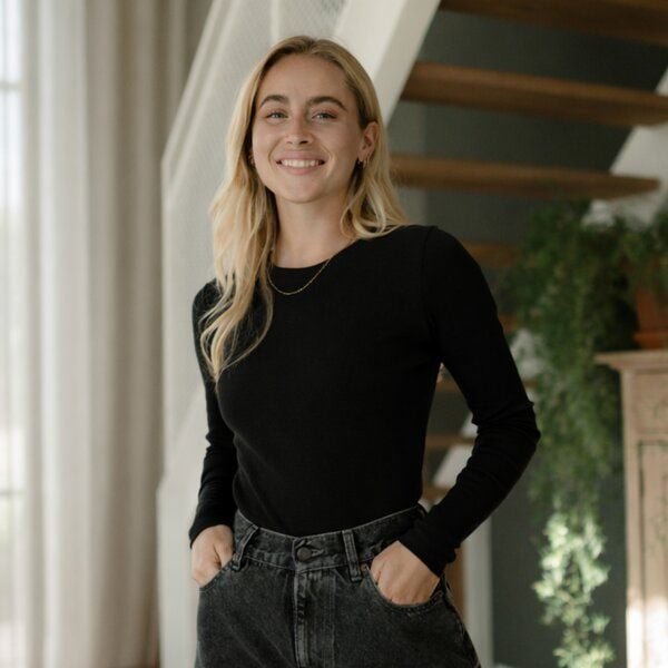 NORDLICHT Geripptes Langarmshirt Lica aus Bio-Baumwolle