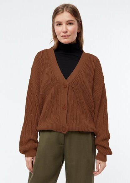 Thumbnail - Givn Berlin Strickcardigan GBDESIREE oversize aus Bio-Baumwolle mit Perlmuster-Strick