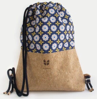 smukbird Turnbeutel aus Bio-Baumwolle mit Korkboden