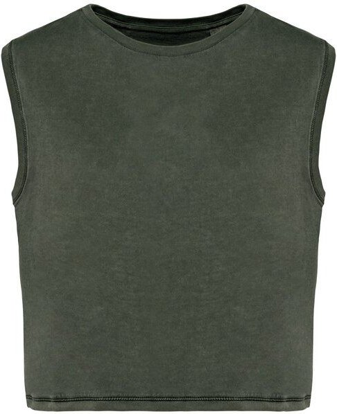 Greenspired Umweltfreundliches ärmelloses Cropped Damen-T-Shirt 165g/m²