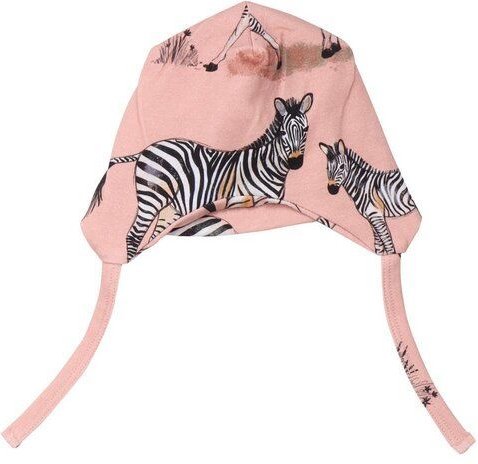 Walkiddy Zebra Family Mütze - Rosa, Nachhaltige und Allergikerfreundliche Kinderkopfbedeckung – GOTS zertifiziert