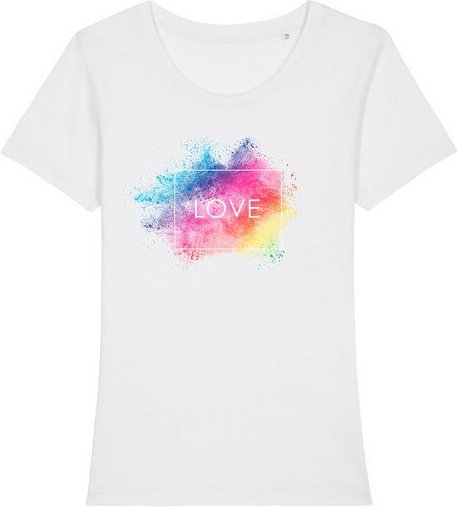 Bio Damen Rundhals T-Shirt Amorous "Colour Love" von Human Family