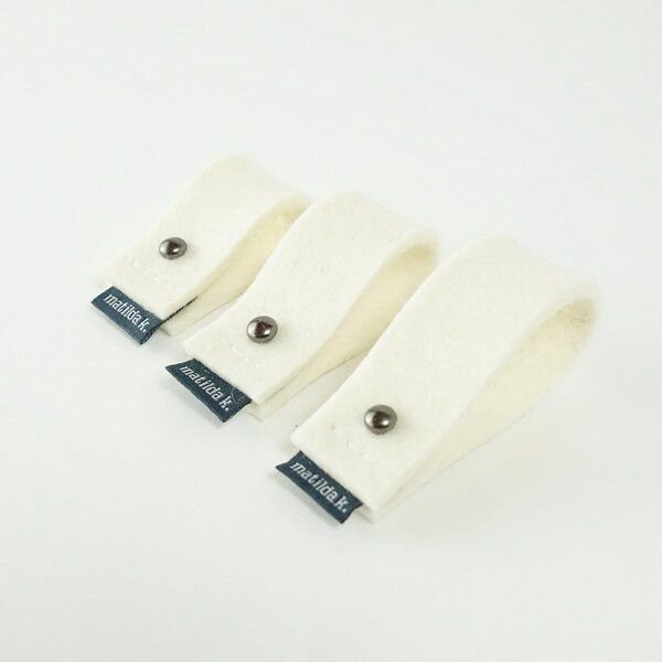 matilda k. manufaktur 3 Kabelbinder aus Wollfilz für Elektrokabel 'olli'