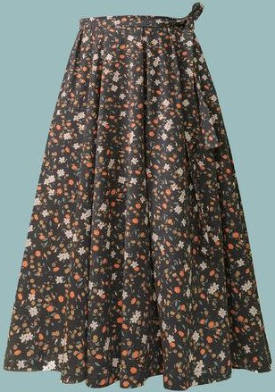 Atelier SNOW Wickelrock aus Bio-Baumwolle mit Muster