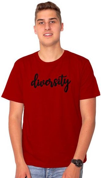 HANDGEDRUCKT "diversity" Herren T-Shirt reine Biobaumwolle (kbA)