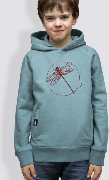 little kiwi Kinder Hoodie, "Libelle", Eucalyptus
