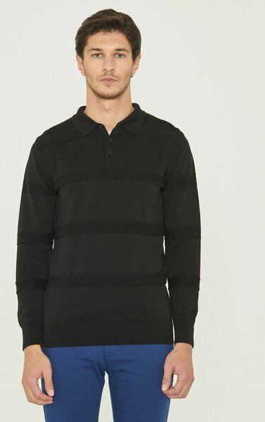 ORGANICATION Polokragenpullover aus Bio-Baumwolle