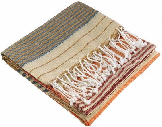 Karawan authentic Fouta Hamamtuch aus reiner Bio-Baumwolle 200 × 100 cm (Stil SUD)