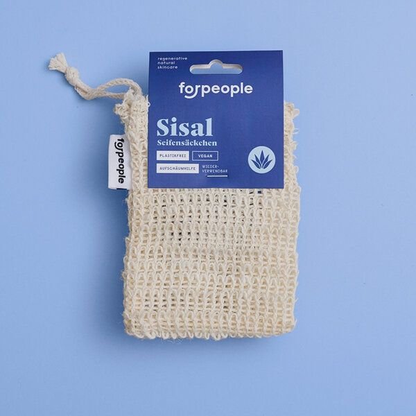 forpeople Sisal-Seifensäckchen zum Peeling & Aufbrauchen von Seifenresten