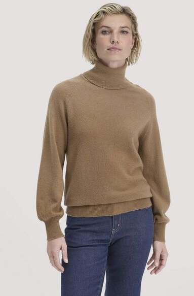 hessnatur Strick Rollkragen Pullover Relaxed BETTER RECYCLING aus reinem Kaschmir