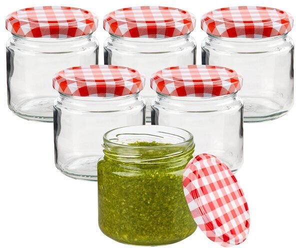 mikken Einmachgläser 210ml mit Deckel Marmeladengläser Einkochgläser Pestogläser Dessertgläser