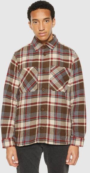 KnowledgeCotton Apparel Kariertes Overshirt - Overshirt red check