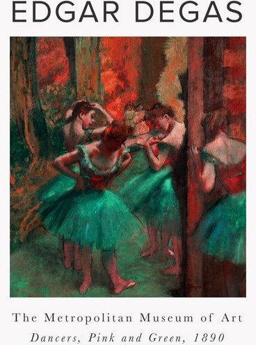 Photocircle Poster / Leinwandbild - Tänzerinnen, Pink und Grün von Edgar Degas