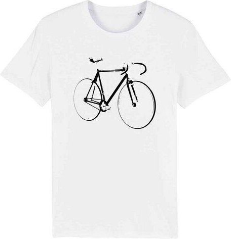 YTWOO Bio T-Shirt mit Fahrrad, Rennrad, Bike, Rad als Motiv.