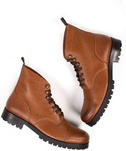 Will's Vegan Shop Arbeitsstiefel Tan Herren