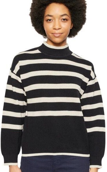 KnowledgeCotton Apparel Pullover Cotton Micro Bubble Crew Neck Knit