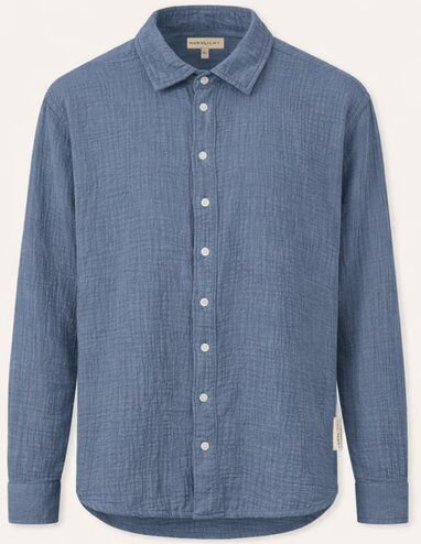 NORDLICHT Herren Musselin Hemd Lias aus 100% Bio-Baumwolle