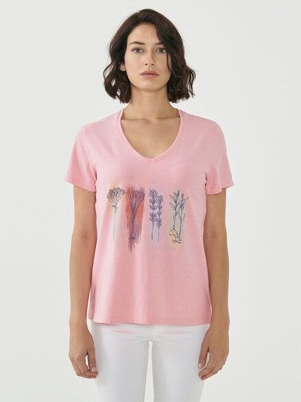 ORGANICATION T-Shirt aus Bio-Baumwolle mit Blumen-Print