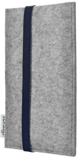 flat.design Handytasche COIMBRA für Apple iPhone - 100% Wollfilz - grau