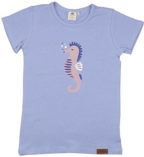 Kleinkinder T-Shirt Bio-Baumwolle - Walkiddy Nachhaltig Blau Seahorses GOTS-zertifiziertumweltfreundlich.
