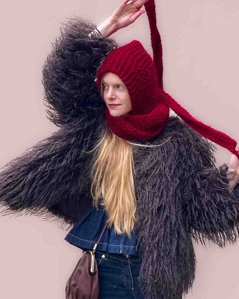 PANAPUFA Balaclava Kapuze Merinowolle Handgestrickte