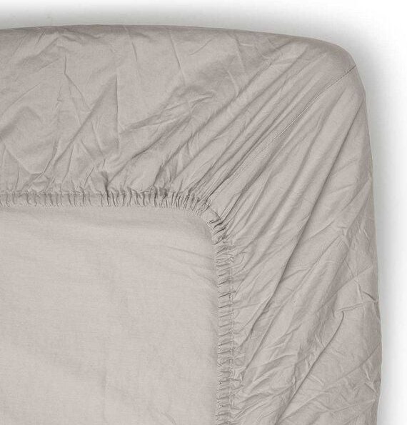 midnatt Baumwoll-Spannbettlaken | GOTS-zertifiziert | Stonewashed