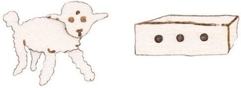 BeWooden Holzohrringe Lamm und Box | der kleine Prinz