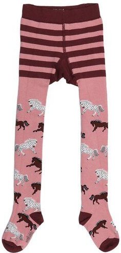 Kinder Strumpfhose Bio-Baumwolle Schimmel Horses Lila Walkiddy, GOTS-zertifizierte Tights, vegan, weiche Pferde-Strumpfh...