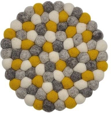 Frida Feeling Filz Untersetzer aus dicken Kugeln (Ø ca. 21 cm)