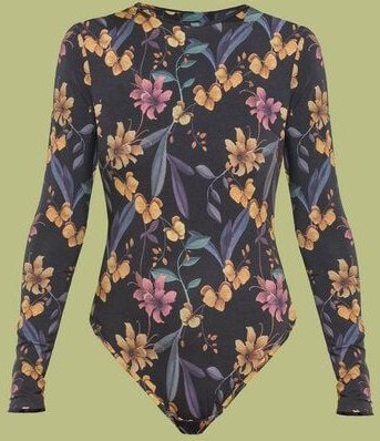 Atelier SNOW Langärmliger Body aus Bio-Baumwolle mit Muster