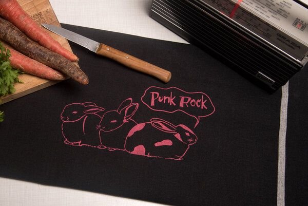 Hirschkind Bio-& Fair-Trade-Geschirrtuch "Punk-Rock"
