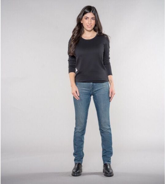 Feuervogl Svenja SlimFit | Medium Waist | Dark Blue Wash + Dirty Blue