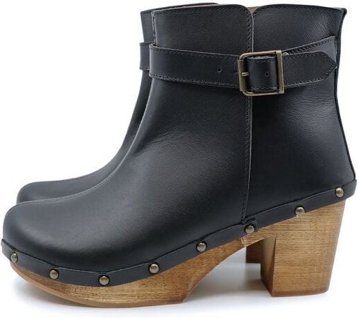Sophia - Clogs Stiefel mit Absatz - Premium Holz Clogs von me&myClogs - mid heel