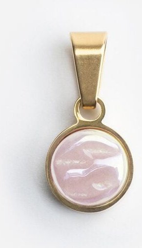 ALEXASCHA Kettenanhänger aus Glas | Mix & Match Charms | Gold