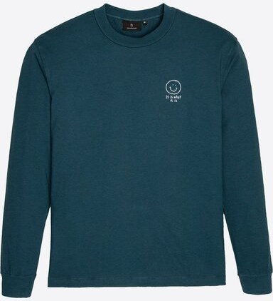 Herren Longsleeve aus Bio-Baumwolle - PAPAYA SMILEY - recolution