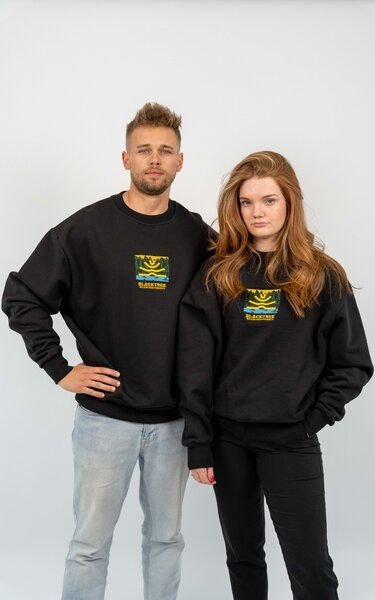 Black Tree Unisex Sweatshirt Rundhals Bio-Baumwolle Premium Qualität Fair Trade