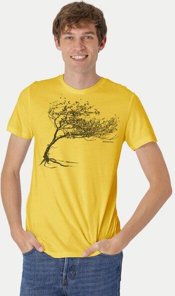 Peaces.bio - handbedruckte Biomode Bio-Herren-T-Shirt "Windy Tree"