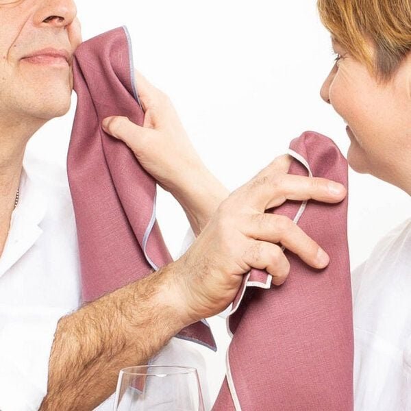 nahtur-design Leinenservietten 4er Set, 100% Leinen