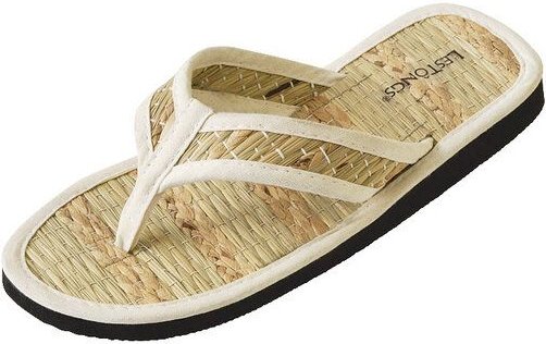 Les Tôngs Flip Flops OCEAN-V -offene Zimtlatschen aus Seegras - vegane Zimtsohle