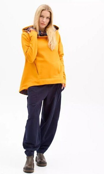 Thumbnail - Hoodie Aruba Damen – Kapuzenpullover aus Bio-Baumwolle – mit geräumiger Tasche & KOKOworld-Prints – warm, bequem & fair ...