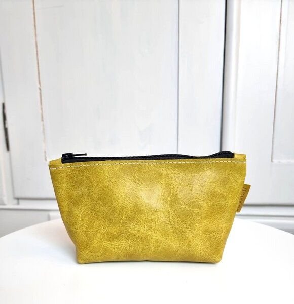 Süßstoff Kosmetiktasche aus Leder, Ledertäschchen