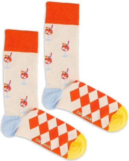 DillySocks Socken Aperol Vibes aus Biobaumwoll-Mix