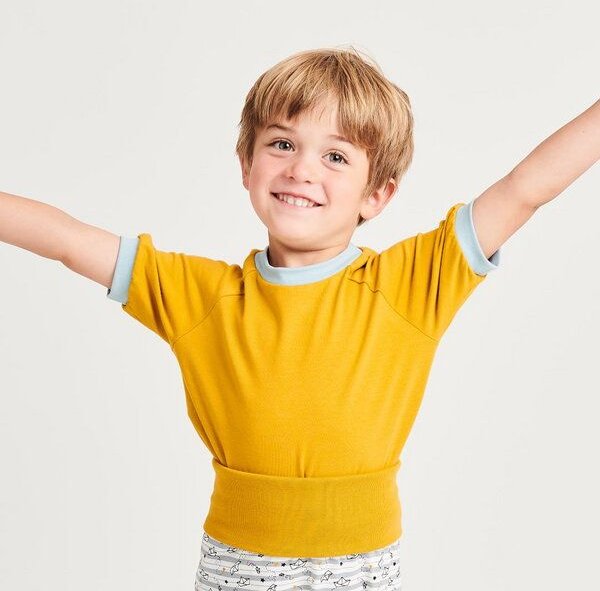 Cheeky Apple Buben T-Shirt "Ocker | Frost" aus Bio-Baumwolle