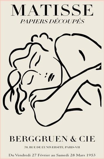 Photocircle Poster / Leinwandbild - Matisse – Frau rosa-beige