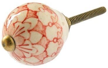 TRANQUILLO Tropfenförmiger Knauf Haken mit Muster aus Keramik für dein Möbelstück