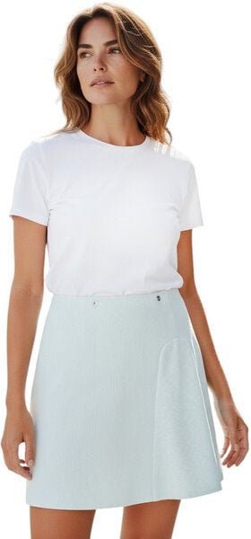 körber mode Bio Minirock lichtblau pastellfarben Gummibund Rippstruktur