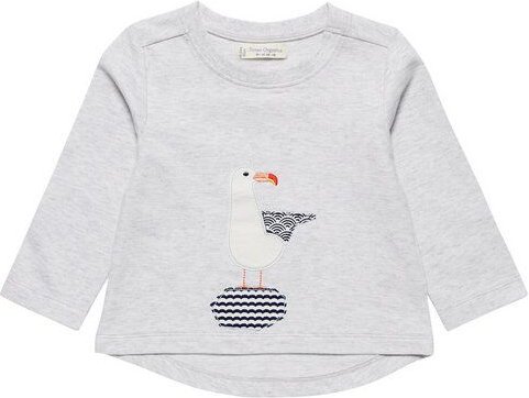 sense-organics Mädchen Sweatshirt grau melange Öko